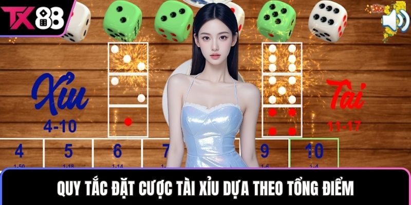 Quy tắc đặt cược tài xỉu dựa theo tổng điểm