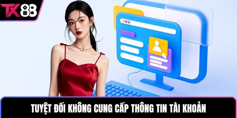 Tuyệt đối không cung cấp thông tin tài khoản